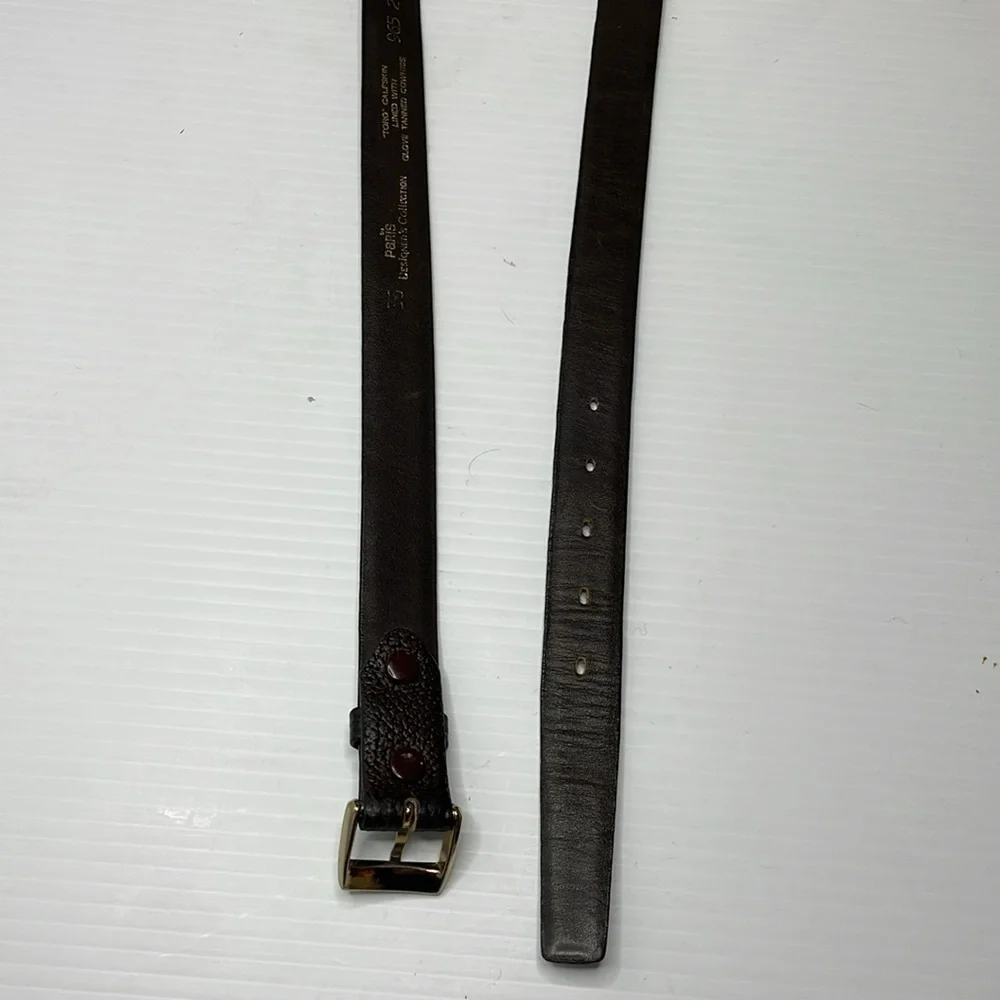 Paris Designers Collection Women’s Belt Sz 36 Toro Calfskin Glove Tanned Cowhide